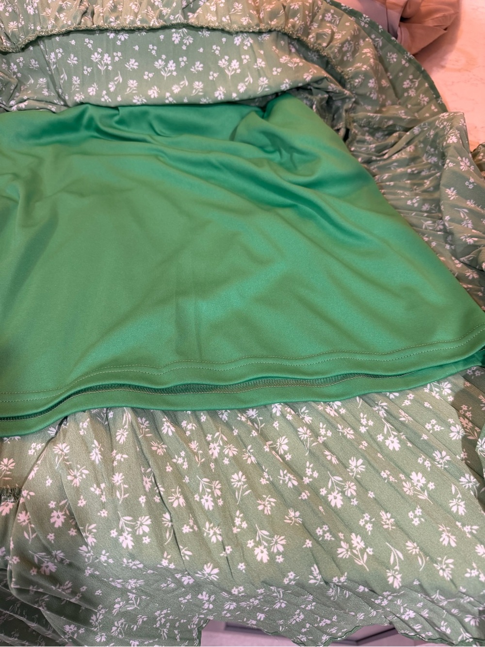 Polagram Green Floral Tie-Front Tiered Maxi Dress - Picture 4 of 6